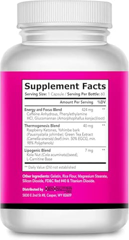 XENXNUTRA LABS - Skinny Girl – Fórmula de Emagrecimento para Mulheres – Melhores Pílulas de Dieta Feminina que Funcionam Rapidamente – Lipogênico para Controlar o Apetite – Termogênico para Queimar Gordura – Aumenta Energia e Foco – 60 cápsulas