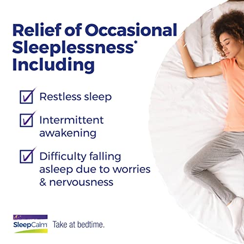 SleepCalm – Auxílio para Dormir On The Go para Noites de Sono Profundo, Relaxante e Repousante – Livre de Melatonina e Não Vicia – 80 Unidades (Pacote com 2) - Boiron