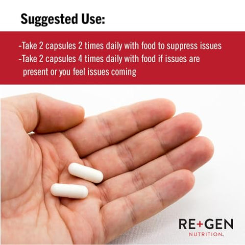 Re+Gen Nutrition - Re Gen Nutrition – Suplemento Imunológico para Adultos, Cápsulas Naturais com Zinco, Vitamina C e Aminoácido L-lisina