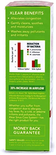 Spray Nasal, Spray Nasal Salino Natural com Xilitol, Hidratante Nasal para Crianças e Adultos, 45 ml (Pack com 2 unidades) - Xlear