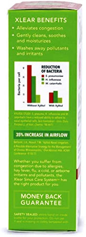 Spray Nasal, Spray Nasal Salino Natural com Xilitol, Hidratante Nasal para Crianças e Adultos, 45 ml (Pack com 2 unidades) - Xlear