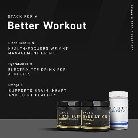 Organic Greens Elite | Pó de Superfood e Verdes com Vinagre de Maçã, Adaptógenos, Prebióticos, Vitaminas | 100g - Kaged