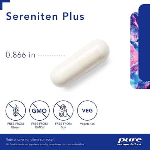 Sereniten Plus | Suporte para Estresse Ocasional e Sono Repousante* | 45 Cápsulas - Pure Encapsulations