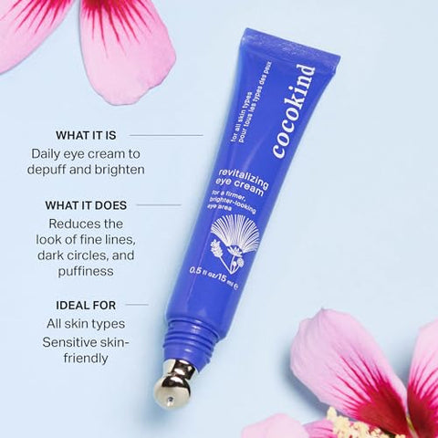 Creme Revitalizante para os Olhos, Reduz Inchaço e Bolsas - Cocokind
