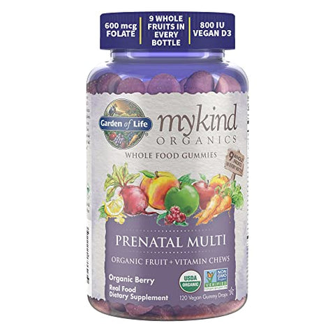 Organics Gomas Pré-Natais Multivitamínicas com Vitamina D3, B6, B12 – 60 gomas - Garden of Life