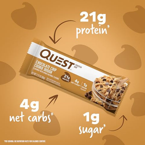 Pacote Favoritos Quest Nutrition, Massa de Biscoito com Gotas de Chocolate, 12 Unidades, 360g