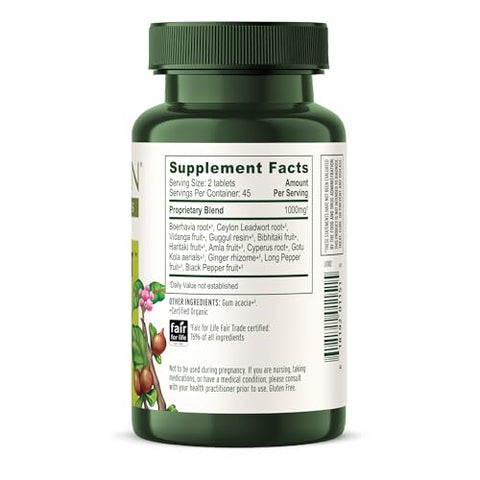 Trim Support – Suplemento Orgânico para Perda de Peso – Suporte Natural ao Metabolismo com Triphala, Guggulu – 60 cápsulas - Banyan Botanicals