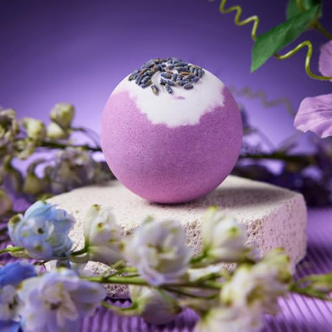 MADDIFY - Presentes para Mulheres – Mãe, Esposa, Namorada, Irmã, Amigas – Cesta de Presente Inicial de Spa de Lavanda Única para Aniversário, Natal, Dia dos Namorados, Dia das Mães –  Conjunto de Presente (K)