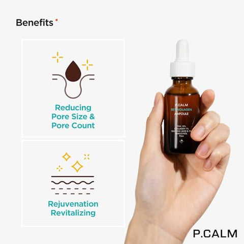 Ampola Retinolagen 30ml | Soro Vegano Sem Fragrância para Pele com Retinol, Colágeno Vegano, Bakuchiol | Cuidados com a Pele Coreanos Cruelty-Free - P.CALM