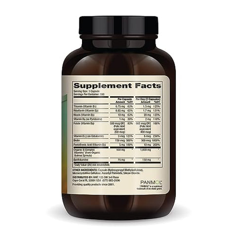 Complexo de Vitamina B, 90 Porções (180 Cápsulas), com Benfotiamina, Suplemento Alimentar, Suporta Produção de Energia, Não-OGM - Dr. Mercola