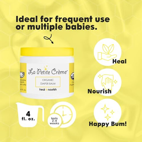 La Petite Creme - Bálsamo Orgânico Francês para Fraldas (120 ml) – Cura e Proteção