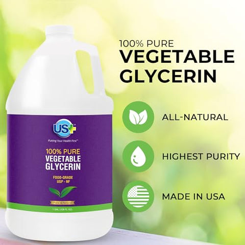 US+ - Glicerina Vegetal Pura 100%% – Farmacêutica | 100ml