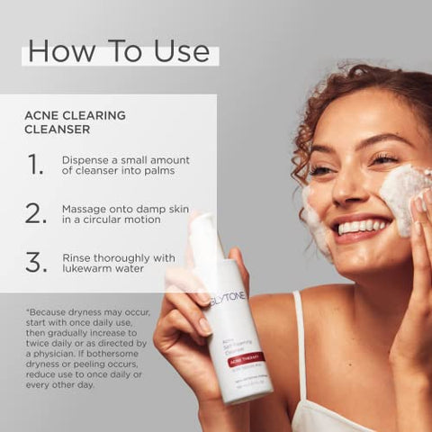 GLYTONE Limpeza Facial para Acne com Ácido Salicílico Sem Óleo 180ml