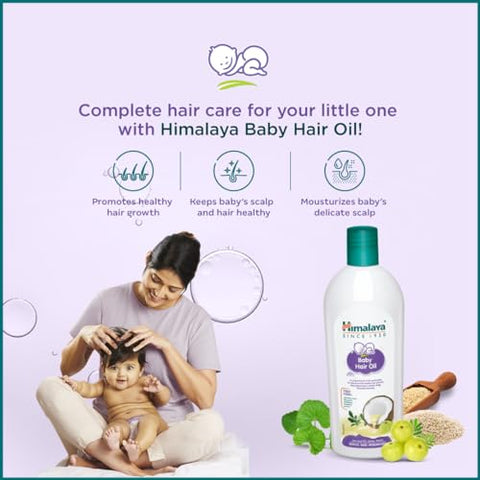 Óleo de Cabelo para Bebê Himalaya, 200ml – Nutrição e Cuidado para os Fios