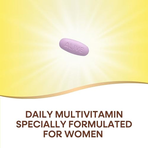 Nature's Way - Nature’s Way Alive! Multivitamínico Completo Diário para Mulheres, Suporta Metabolismo Energético, Cabelo, Pele