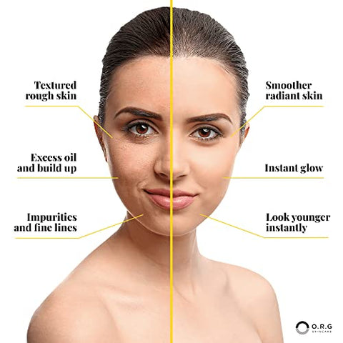 O.R.G. Skincare - ORG Peel Off Face Cleanser para Esfoliação Suave e Pele Radiante – Cuidados Coreanos para Pele Sensível – Redutor de Poros e Agente Clareador – Fórmula Natural Livre de Crueldade 60g