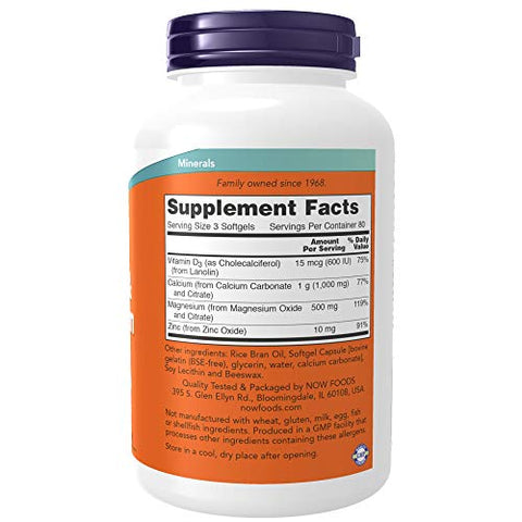 Cálcio – Fortaleça seus ossos com a marca líder em nutrição - NOW Foods
