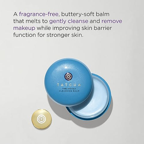 TATCHA Indigo Bálsamo de Limpeza | Suave Hidratante Facial, Sem Fragrância, Bálsamo Macio que se Funde para Limpeza Delicada