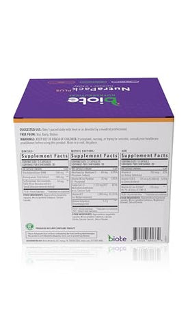 Nutraceuticals – NutraPackPlus – Suporte Vitalidade Equilíbrio Hormonal (Pacotes Diários 30 Dias) - bioTE