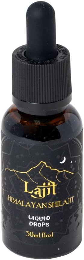 Himalayan Shilajit – Gotas Líquidas de Ouro – Shilajit Orgânico de Grau Superior – Extraído por Sherpas Nepaleses a 18k Pés – Secado ao Sol e Testado em Laboratório para Pureza e Segurança – 30ml - Lajit