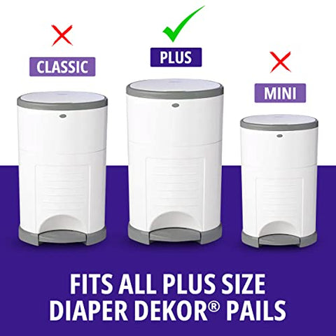 COMFICOVE - Refis Compatíveis com DEKOR PLUS Potes de Fraldas | 4 Unidades | Forro de Refil para Pote de Fraldas Extra Espesso | Fragrância Fresca | Fácil de Substituir e Descartar a Bolsa de Fraldas | Bebê sem Odor