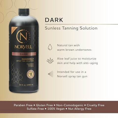 Solução Autobronzeadora Premium – Escuro, 1000 ml - Norvell