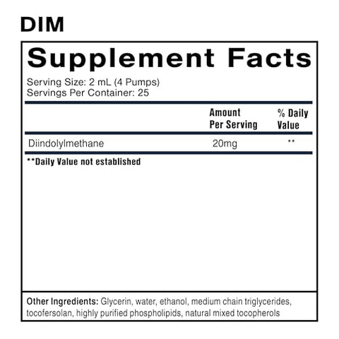 Nanoemulsionado DIM – Suplemento Lipossomal DIM para Equilíbrio Hormonal Feminino Saudável - Quicksilver Scientific