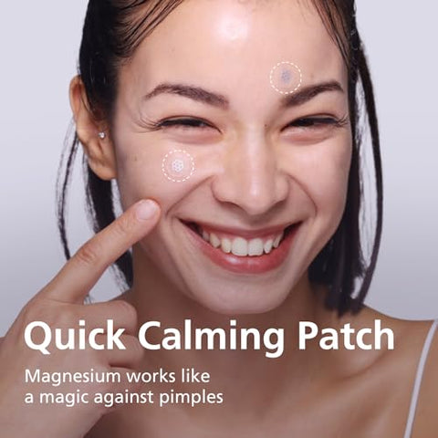DWEasyDerm - EasyDerm Quick Calming Magnesium Patches (10 patches) com Ampola de Cica – Cuidado Intensivo, Adesivos para Espinhas, Bandagem de Hidrocolóide, Cuidado Localizado para Acne – Cuidado Noturno em Casa 2-8 horas, Novo
