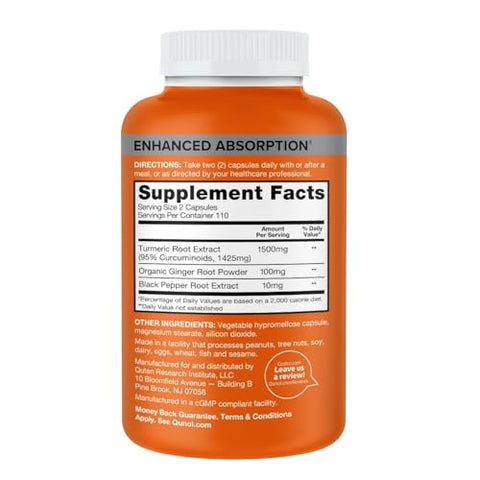 BENTRONIC - Suplemento de Cúrcuma 1500mg, 95%% Curcuminoides, 220 Cápsulas (110 Dias) Estojo de Pílulas | Cúrcuma 1500mg, 95%% Curcuminoides, 220 Cápsulas (110 Dias)