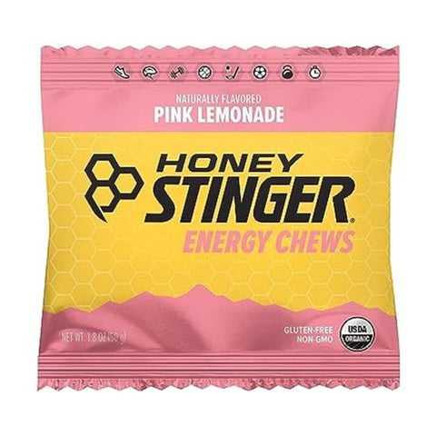 Energy Chew Orgânico Pink Lemonade | Sem Glúten | 30g - Honey Stinger