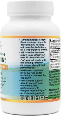 American Supplements - Sustained Release Beta-Alanine-Strength: Potencialize sua força com liberação prolongada
