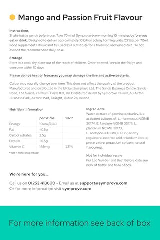Mango e Maracujá, 2 Litros – Suporte Digestivo e Imunidade | Symprove - Symprove