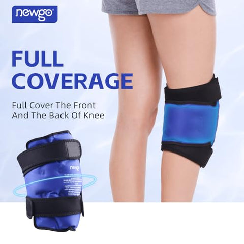 Gelo Pack para Cirurgia de Substituição do Joelho, Envoltório Reutilizável de Gel Frio para Todo o Joelho em Lesões, Alívio da Dor, Inchaço e Hematomas - NEWGO