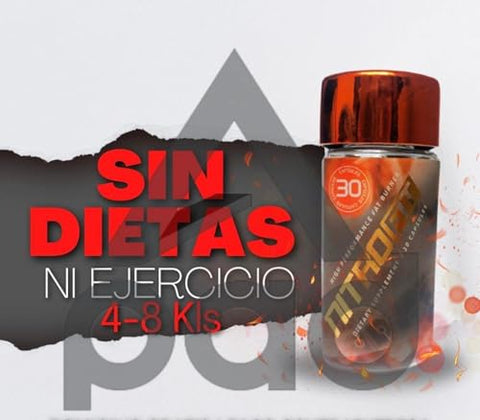 NITROFIT - 100%% Natural – Auxiliar de perda de peso de alto desempenho – Supressor de apetite – Marca: Primeiro antes do texto