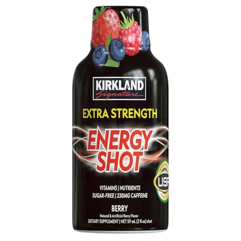 KIRKLAND - Kirkland Signature Energy Shot Extra Forte, 2 Ounce Bottle (48 Unidades) – Energético Potente e Variado