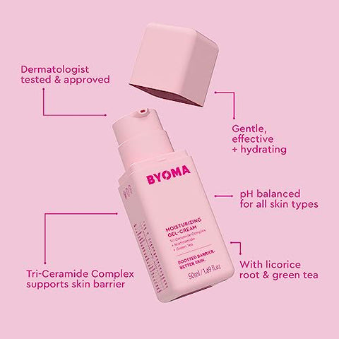 Gel Creme Hidratante – Creme/Gel Reparador de Barreira Facial com Niacinamida e Chá Verde – Hidratante Facial com Ceramidas para Pele Seca – Livre de Álcool e Óleo  BYOMA - BYOMA