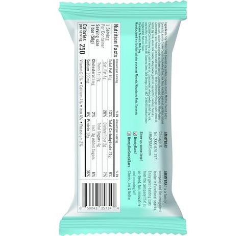 JIMMYBAR - JiMMY’S! Barras de Proteína Funcional – Baunilha Dourada Cookies and Cream – 12 Unidades | 18g Proteína Alta, Cafeína à Base de Plantas