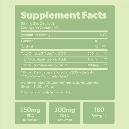 sapling - Suplemento Vegan Omega 3 – DHA à base de plantas | Ômega 3 Vegano – DHA Vegetal | Marca em destaque