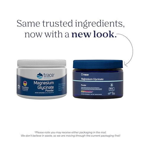 Pó de Magnésio Glicinato | 120 mg | Sabor Natural de Limonada de Frutas Vermelhas | Mistura para Bebida | Fornecimento de 30 Dias - Trace Minerals