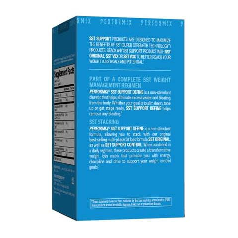 SST Suporte Define Diurético Não-Estimulante – 60 Cápsulas Vegetais – Reduz Retenção de Água e Inchaço – Suporte à Saúde do Trato Urinário - PERFORMIX