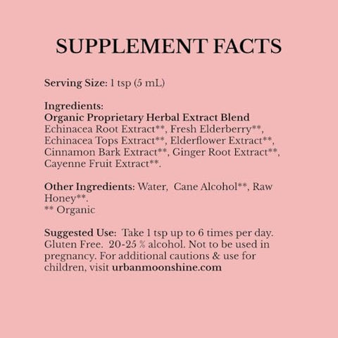 Immune Zoom – Estimula o Sistema Imunológico – Reforço Imunológico de Ação Rápida com Equinácea e Sabugueiro - Urban Moonshine