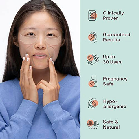 Siliconefusion – Patches de Silicone Reutilizáveis para Olhos e Boca – Hipoalergênicos, Testados por Dermatologistas – Patches de Silicone de Grau Médico para Linhas Finas, Rugas e Cicatrizes – Natural - Dermaclara