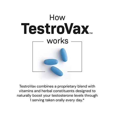 Novex Biotech - Testrovax, 90 Comprimidos – Melhor Estimulante de Testosterona para Homens – Vitaminas para Homens – Aumente a Testosterona – Estimulante de Testosterona – Aumento de Testosterona – 2700mg, 1 Pacote