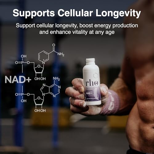 Rho Nutrition - Liposomal NAD – Suplemento Líquido de Alta Absorção de NAD – Alternativa NMN ou Ribosídeo de Nicotinamida – Suporta Longevidade Celular, Envelhecimento Saudável, Metabolismo Energético
