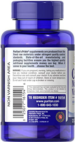 Puritan's Pride - Puritan’s Pride – Cálcio Magnésio com Vitamina D – Fortaleça seus ossos – 1000mg cálcio – 500mg magnésio – 400 UI vitamina D – Embalagem 120 cápsulas