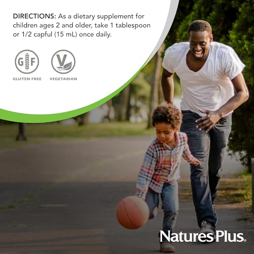 Animal Parade Gold – Multivitamínico Líquido Infantil, 473 ml – Sabor Natural de Frutas Tropicais – Suporte Imunológico – Sem Glúten, Vegano – 32 Porções - Natures Plus
