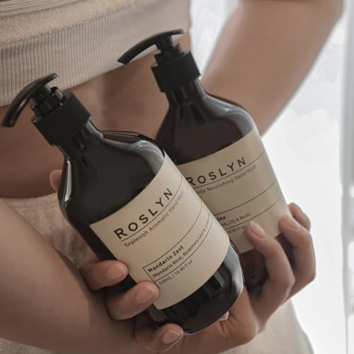 Sabonete Líquido Aromático para as Mãos, Fragrância Hinoki, 100% Vegano, 500ml - ROSLYN