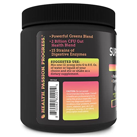 Véla - Super Greens em Pó | Superfood para Apoiar Enzimas Digestivas e Reduzir Inchaço com 2 Bilhões de Probióticos | Aumente os Níveis de Energia
