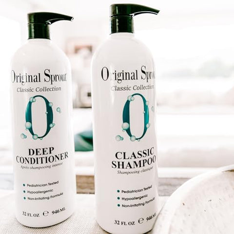 Shampoo Clássico para Todos os Tipos de Cabelo, Shampoo Vegano e Livre de Sulfato, 946 ml - Original Sprout