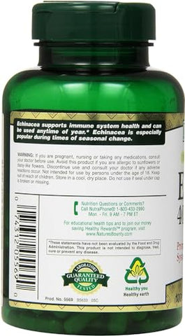 Nature's Bounty - Nature’s Bounty Echinacea 400 mg Cápsulas 100 un (Pacote com 5) – Compre Agora!